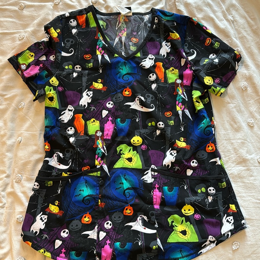 Small Disney Nightmare Before Christmas Scrub Top